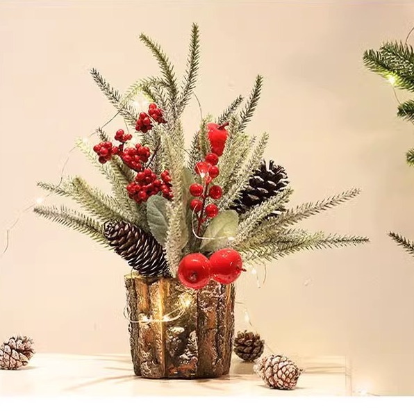 35cm pequeño árbol de Navidad decoraciones de Navidad decoración de mesa de Navidad decoración nórdica luminosa Escritorio de escritorio