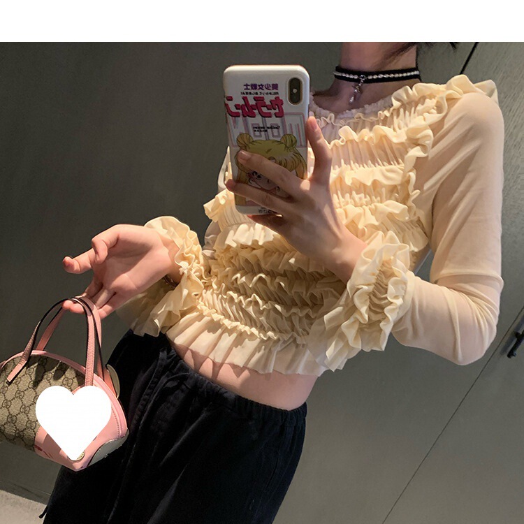 [in stock] MS Victoria Court Antique Cake Jacket 2024 Spring and Summer Cream Fungus Lace Small