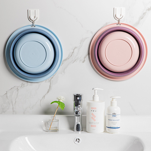 Japanese foldable basin wash basin thickened laundry basin travel outdoor portable basin compression basin