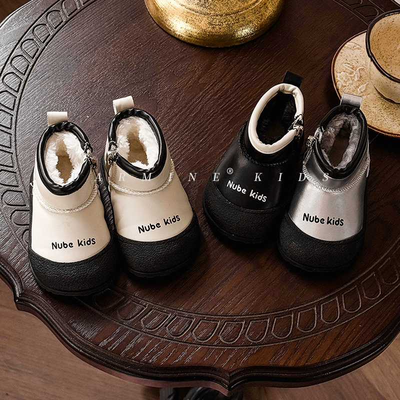 Детские плюшевые толстые теплые снежные сапоги