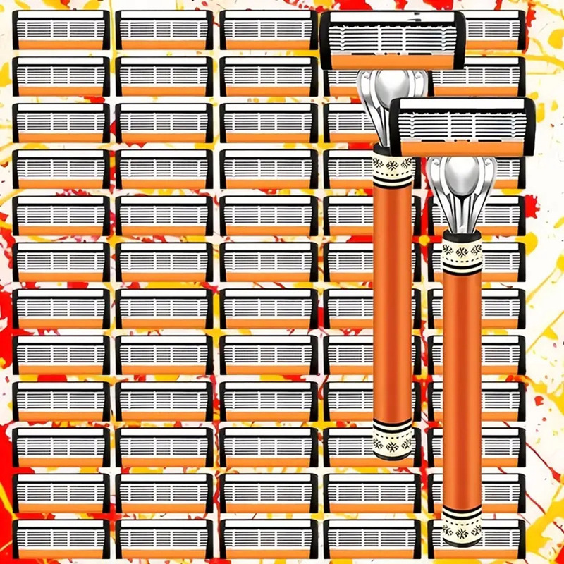 Cross-Border Popular Six-Layer Manual Razor Holder 6-Layer Manual Razor Head Six-Layer Blade Razor Holder Wholesale