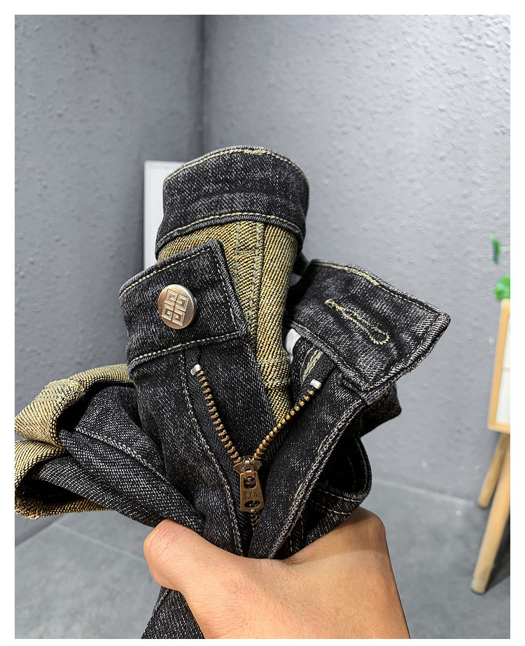 Jeans heren lente en herfst slim fit merkkwaliteit live-uitzending casual broek trend_voghion.com