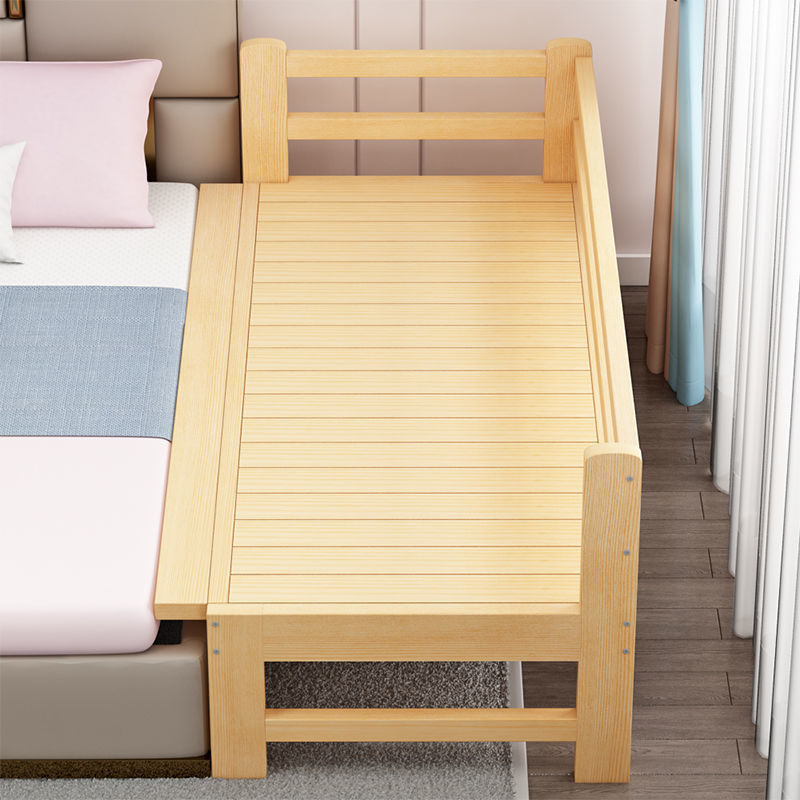 拼接床加寬床邊實木單人兒童床帶護欄寶寶床邊床拼床嬰兒拼接大床