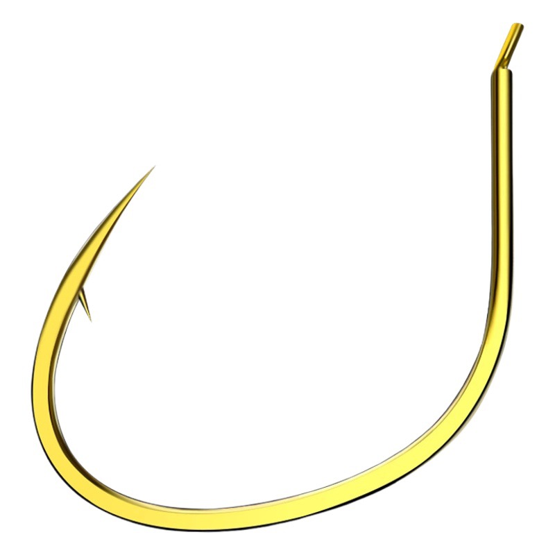 Carbon steel raft fishing hook Golden bulk 6h hardness barbed short handle white strip beading hook fishing gear supplies fishhook wholesale