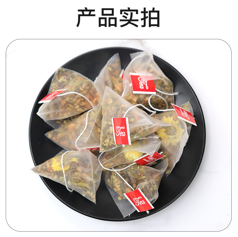 Jiu Wei Qing Run Herbal Tea 100g Cold Brewed Pyramid Bags for Daily Freshness in use