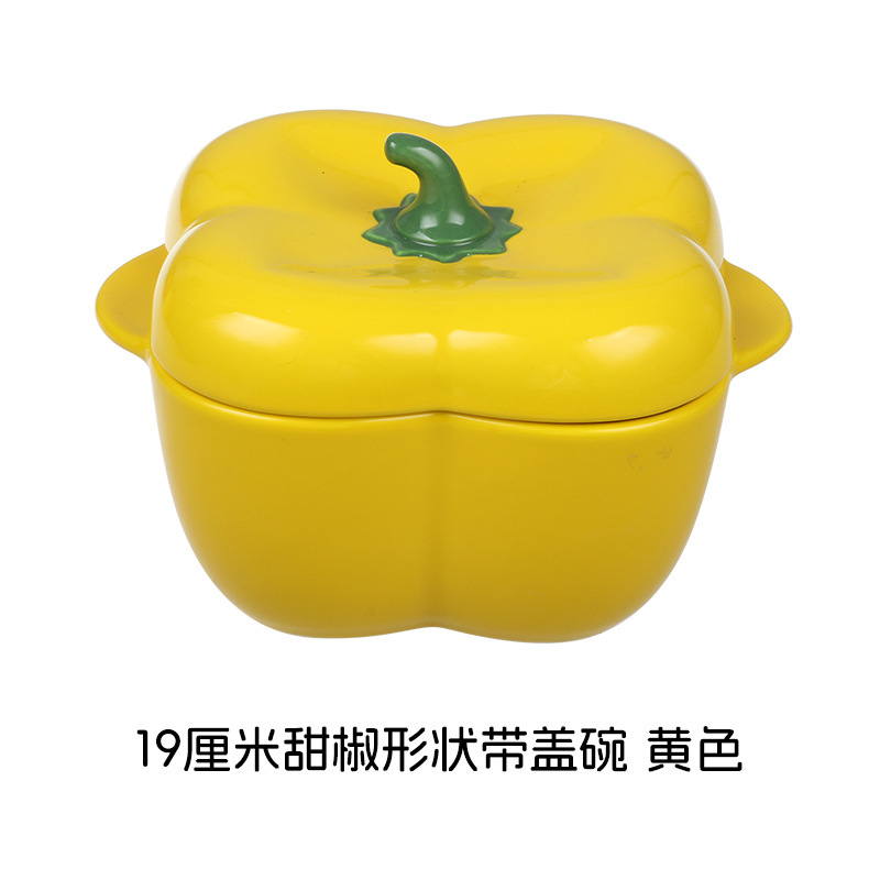 工場直送の色釉セラミック工芸品、牧歌的なスタイル、新鮮でキュートな子供用ボウル、皿、カップ、野菜セラミック食器セット|undefined