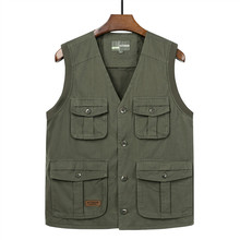 春秋代发男士大码马甲多口袋功能无袖外套户外钓鱼摄影导演背心