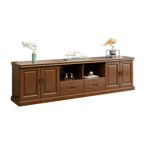 Chinese solid wood TV cabinet modern minimalist home living room bedroom wall cabinet storage storage cabinet low cabinet floor cabinet combination