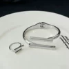 Серебристый (браслет+кольцо)