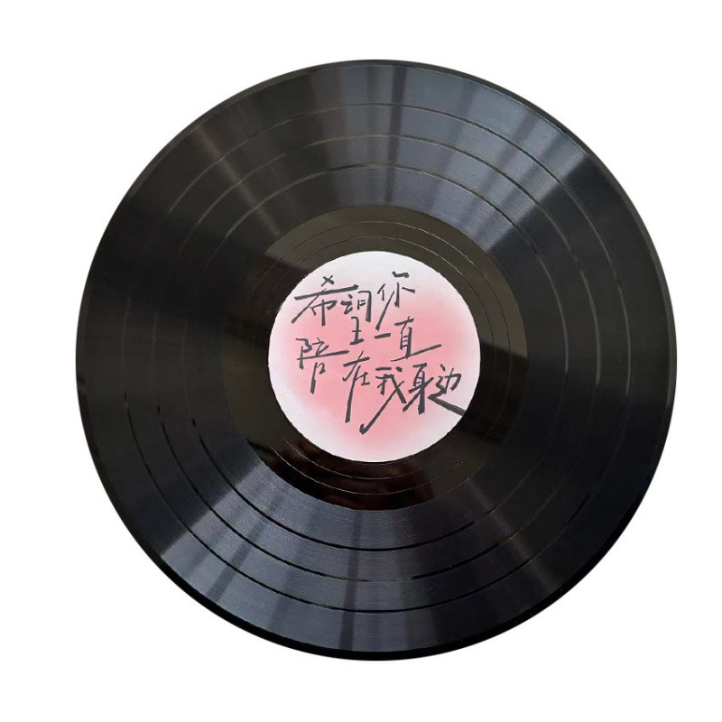 クリエイティブ落書きビニールレコード装飾バーパブインテリア壁装飾レトロノスタルジックな壁古いレコード装飾|undefined