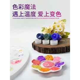 感温变色颜料遇热变色温变色浆可逆变有色变有色温变手摸变色涂料