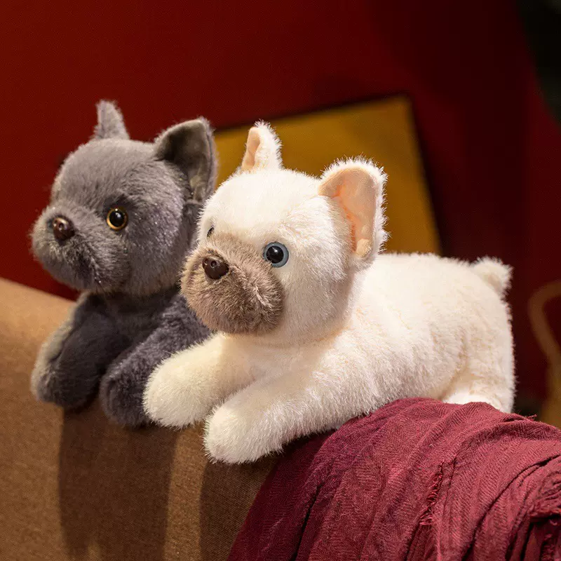 跨境酷萌斗牛犬毛绒玩具可爱狗狗哈士奇玩偶公仔抓机娃娃儿童礼物