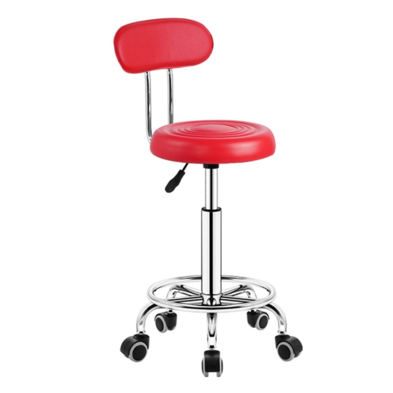 Taburete de belleza elevación polea giratoria taburete de barbería taburete redondo barbería silla de bar image 22