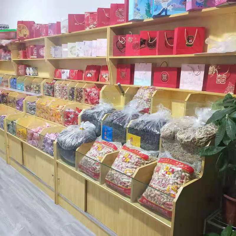 超市木质货架米面粮桶杂粮柜散装米斗五谷杂粮展示柜干果柜散货柜|undefined