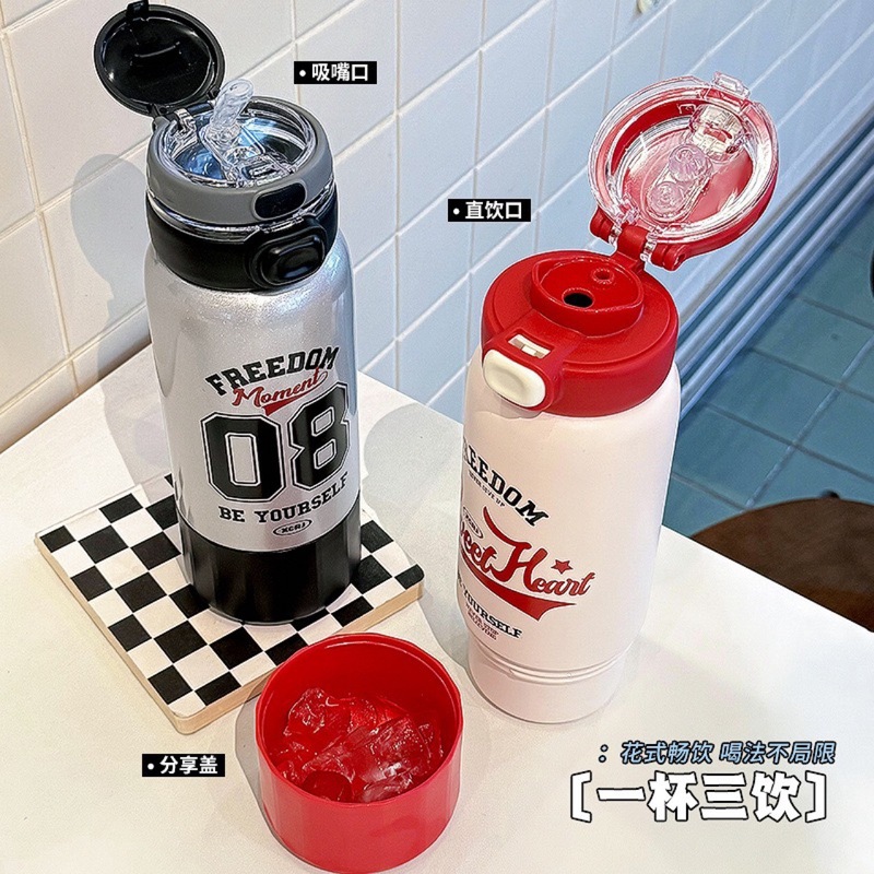 小茶日记吸管杯防摔大容量新款儿童保温杯316L不锈钢便携水杯学生|undefined