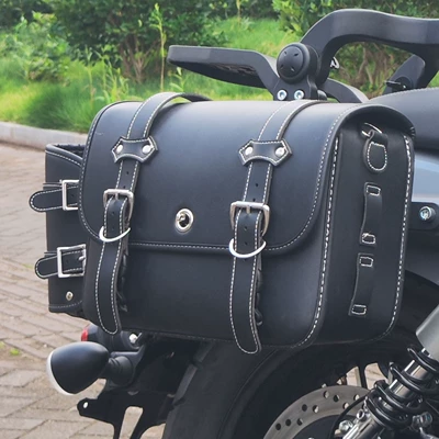 Suitable for Sekolon AQS401 Bumper Motorcycle bumper - black-new-quick-release-leather-edge-bag-car-mount-can-only-be-installed-on-the-left-side-of-the-car-body