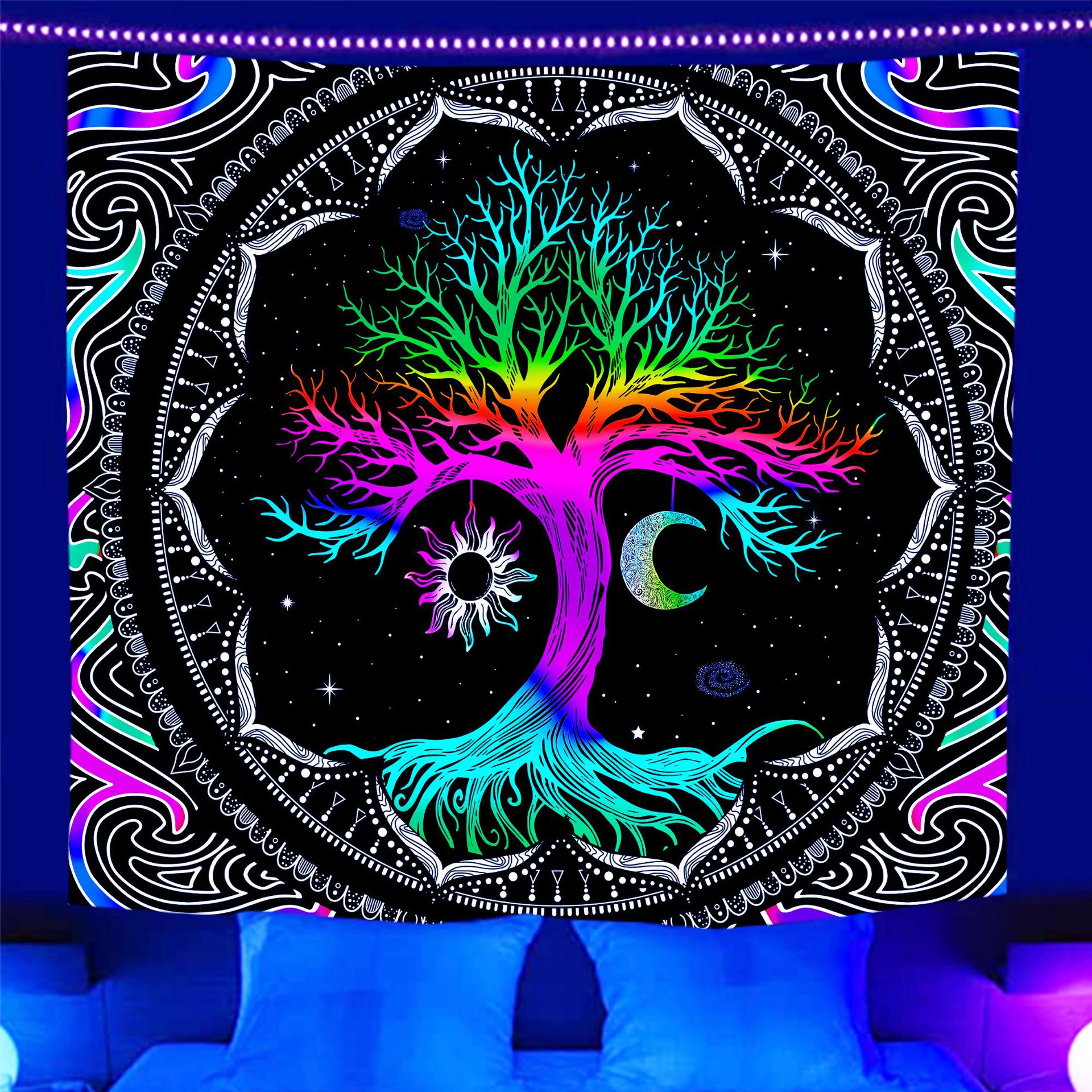 Polyester Material Halloween Fashion Skull Polyester Tapestry Wall Art