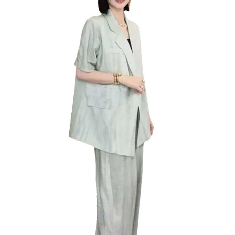 Thin summer classic suit, set, internet celebrity, plus size, Korean style