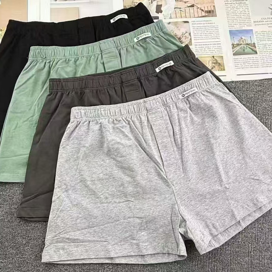 31 Pantalones de algodón para hombres pantalones cortos caseros sueltos pijamas de algodón para hombres pantalones de cuatro