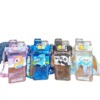 Cartoon silica gel rubber sleeve with glass, handheld suspenders, glass, cup for elementary school students, children's plastic straw