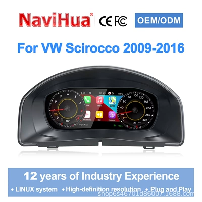 Suitable for 2009-2016 Volkswagen Scirocco Car Lcd Dashboard Modification Digital Odometer (automobile instrument) - 09-16-volkswagen-scirocco-vw-scirocco-instrument