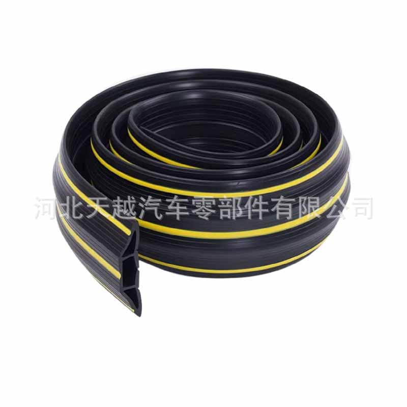 PVC黄线彩色密封条 家具办公室穿线胶条 车库穿线密封条 穿线软条