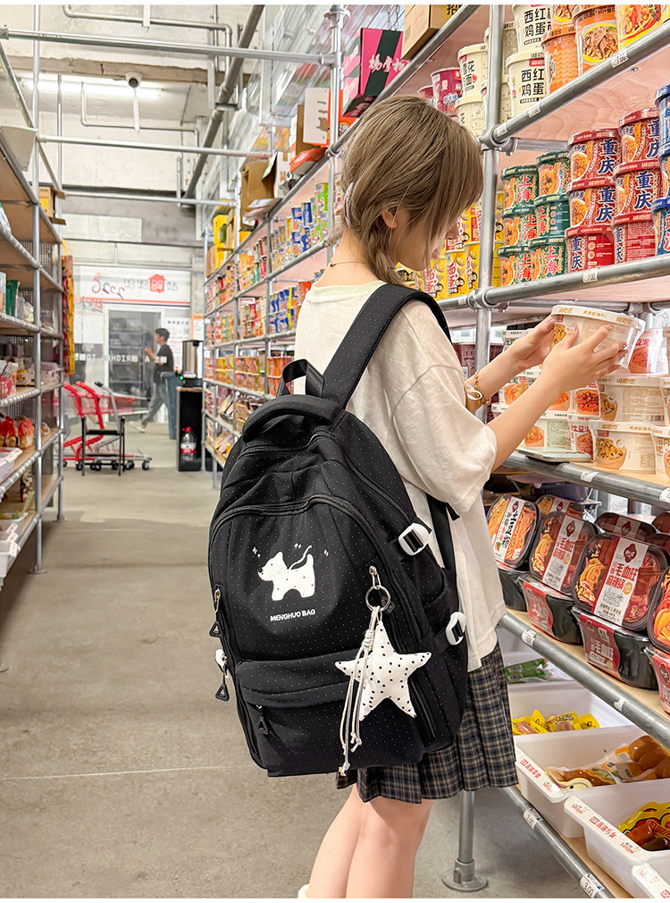 Herbst-Neukollektion Cartoon niedliche hochwertige Nylon großvolumige Rucksack für Schüler der Mittel- und Oberstufe Damen Pendler Doppelschulter-Rucksack