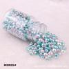 The bottle has holes and mermaids imitation pearl 3-8mm perforated colorful gradients, gradient, and colorful color.