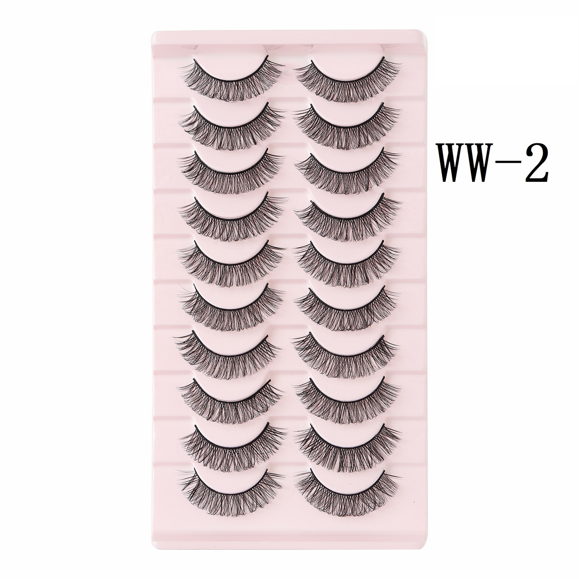 Nuevo ruso pestañas falsas DD curvadas gruesas pestañas europeas y americanas diez pares de pestañas naturales del encanto de la fibra química