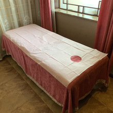 免洗床单美容院专用加厚带洞孔床垫防水防油透气不织布按摩垫巾淡
