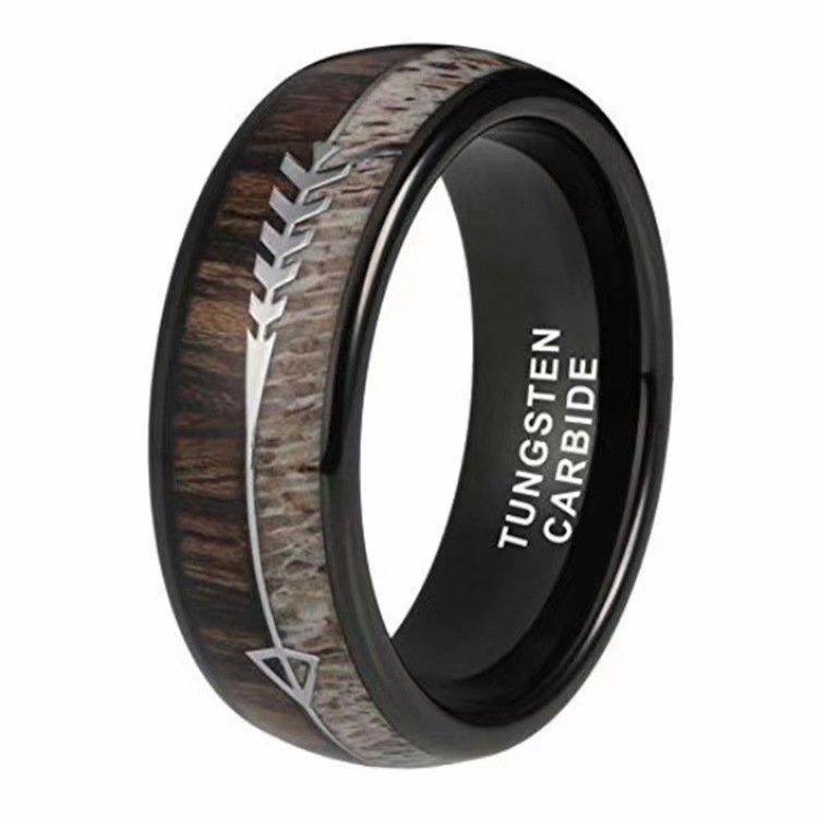 Retro Vacation Color Block Titanium Steel Men's Rings Men Band Rings display picture 1