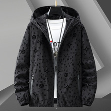欧货出口男士休闲外套青年植绒夹克春秋季连帽2024春装新款上衣服