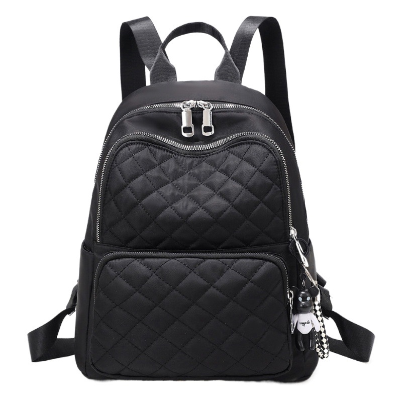 Bolsa de tela Oxford de las mujeres mochila bordado de moda hilo de las mujeres de estilo coreano ocio de viaje de las mujeres mochila de gran capacidad con colgante