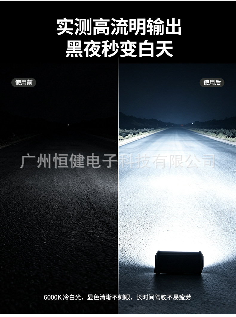 24-LED Car Work Light 7inch Off-Road Spotlight IP67 Waterproof Roof-Mounted Auxiliary Light for Truck Repair