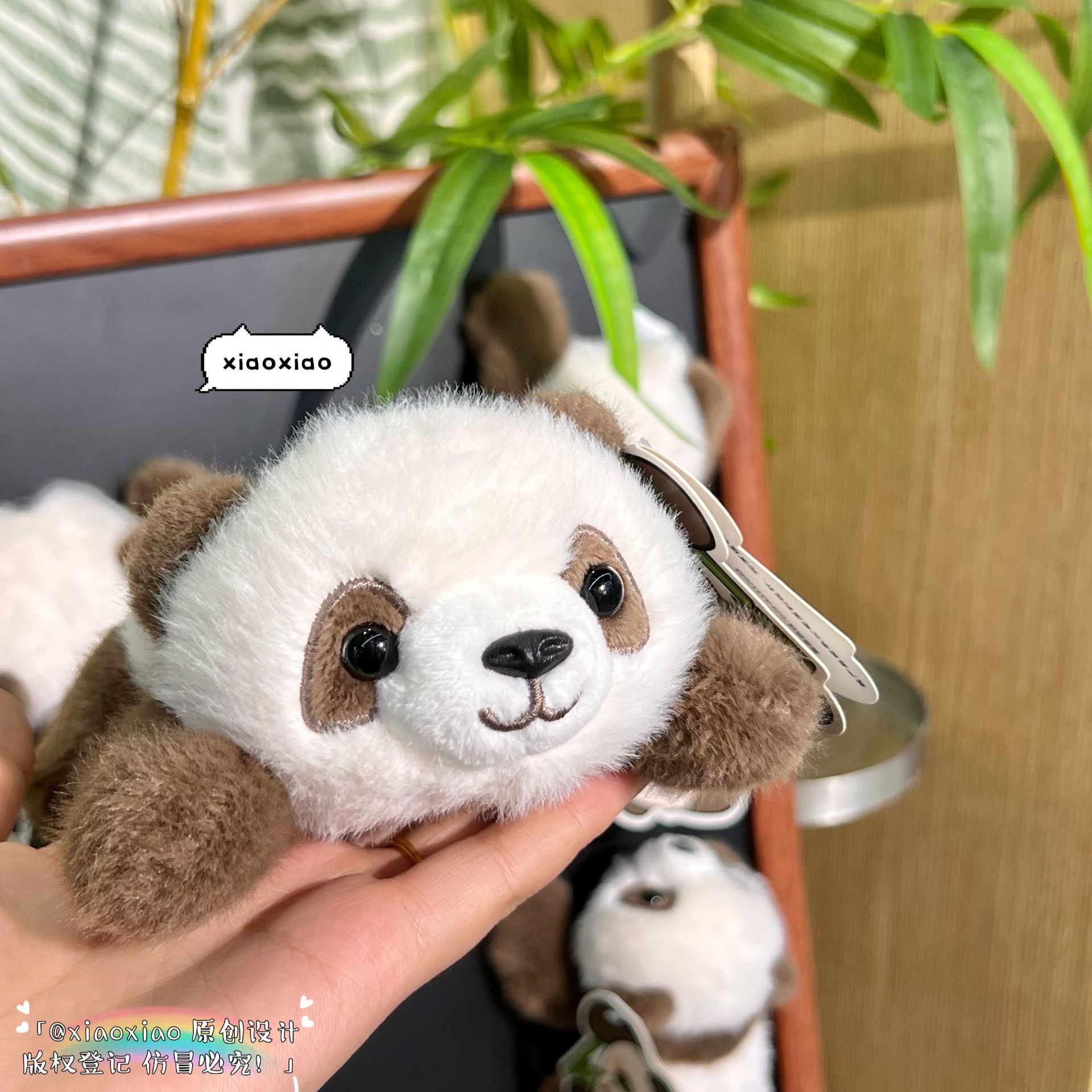 Genuino Chengdu pegatinas de refrigerador de peluche siete niños panda muñecas de goma