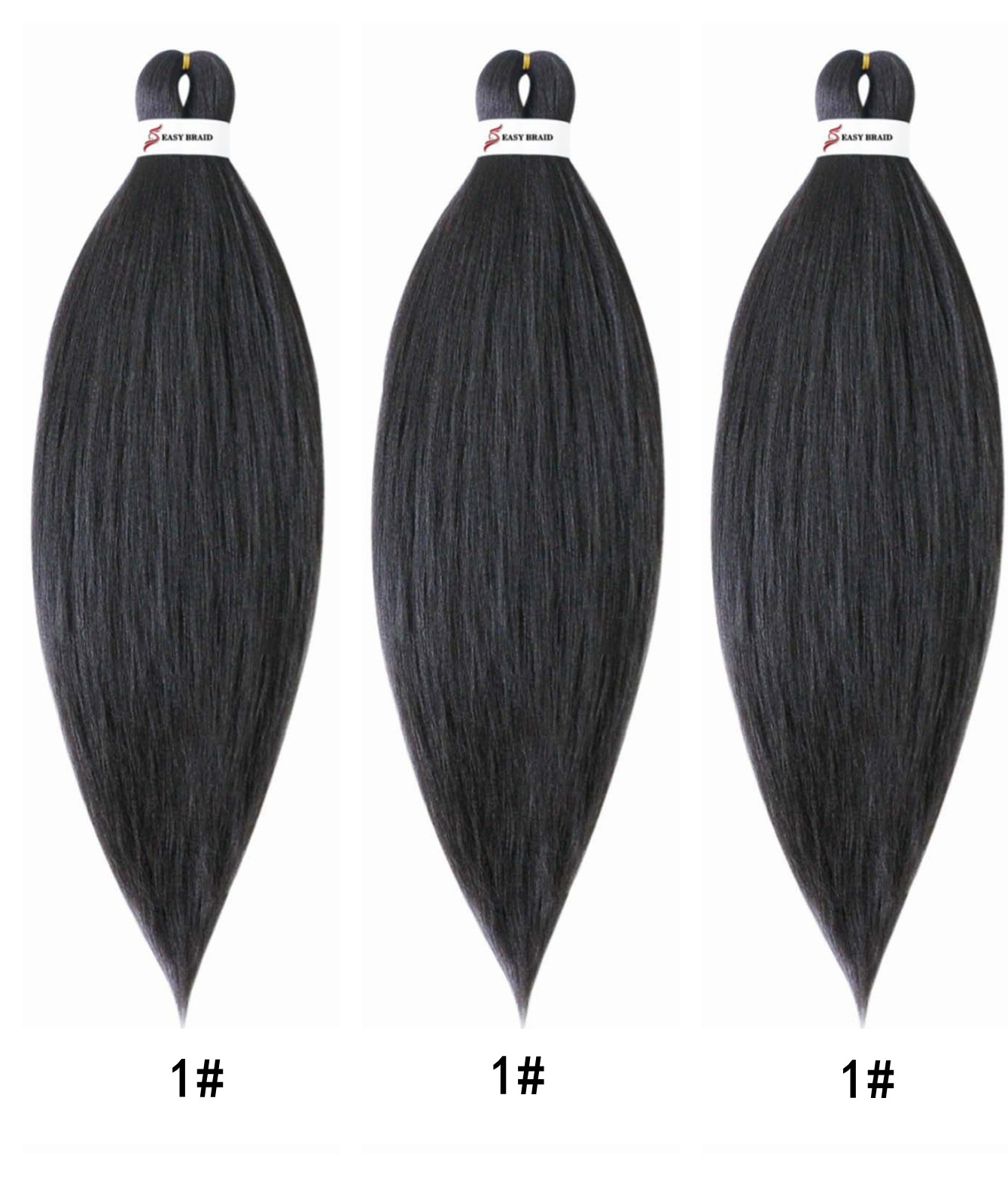 EZ gran trenza fibra química ignífugo filamento africano sucio aguja de trenza 3X fácil trenza cabello de tres piezas conjunto de pelucas