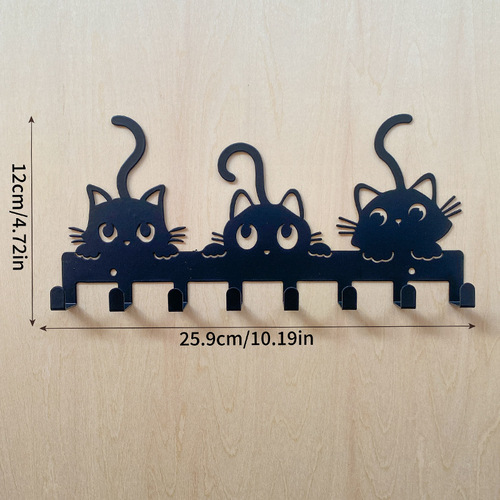 Home Decor Iron Craft Wall-Mounted Animal Rack, American-Style Metal Key Hooks & Storage Shelf