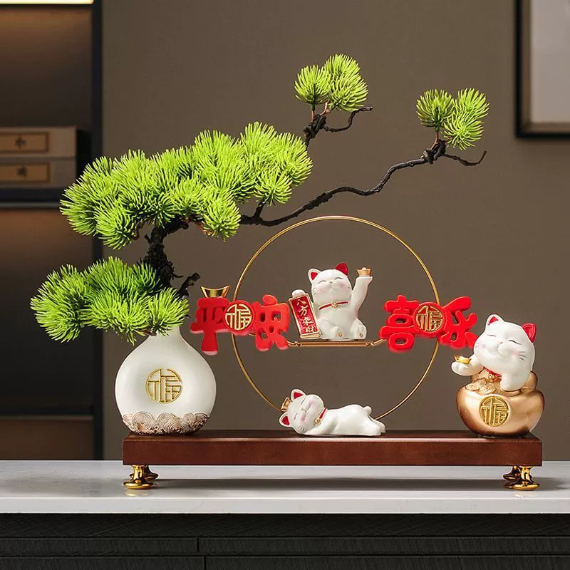 Простые предметы интерьера, счастливый кот, теплые предметы интерьера, подарки на новоселье, офисные настольные китайские предметы интерьера