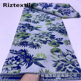 Brocade fabric民族风浮雕感植物花型旗袍提花面料礼服时装绣花布