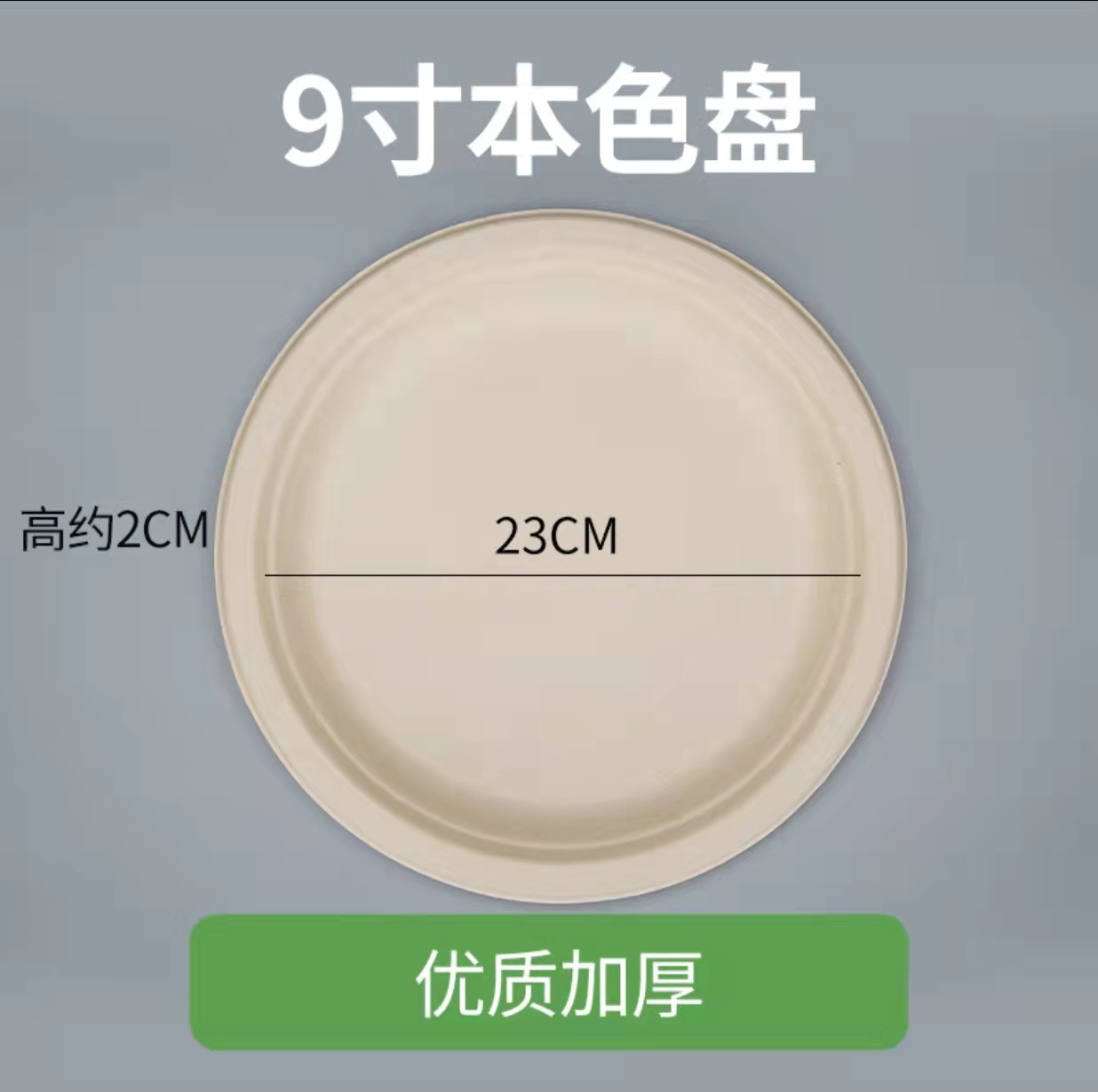 Placa de color natural de pulpa Placa de pastel de barbacoa de fiesta Placa de pintura hecha a mano de jardín de infantes Placa de papel degradable