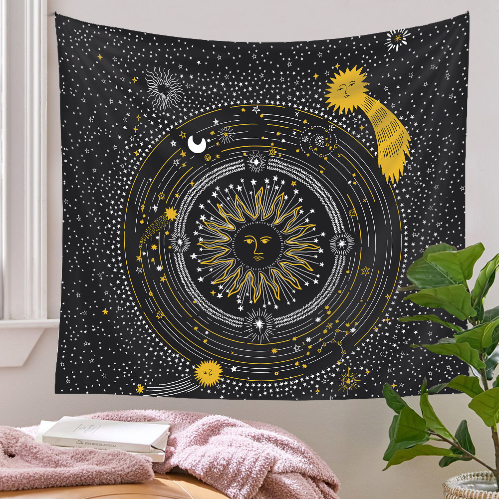 Bohemian Constellation Printing Wall Decoration Cloth Tapestry Wholesale Nihaojewelry display picture 3