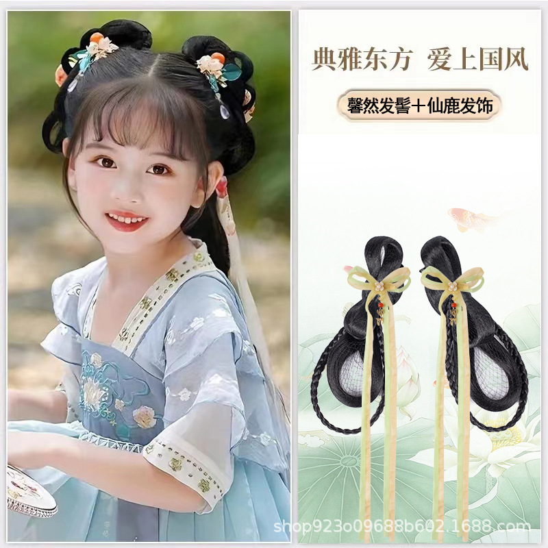 신란 헤어 롤빵 SKU 요정 사슴 헤어 액세서리