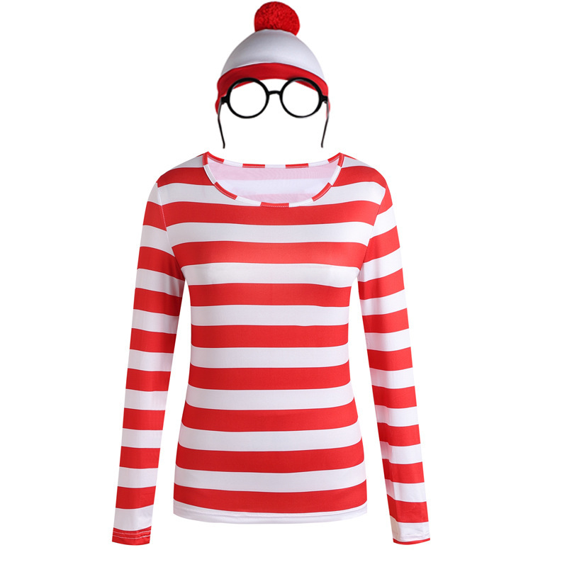 Anime Smart Werry Wherr's Wally Disfraz de cosplay para padres e hijos Espectáculo de Halloween