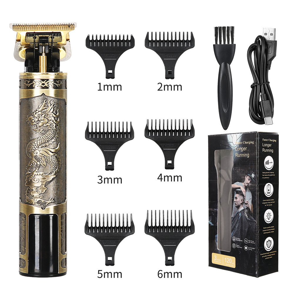 Corte de pelo eléctrico transfronterizo al por mayor retrógrado tallado impulsor eléctrico cabeza baldía de aceite impulsor eléctrico cortadora de plástico afeitar