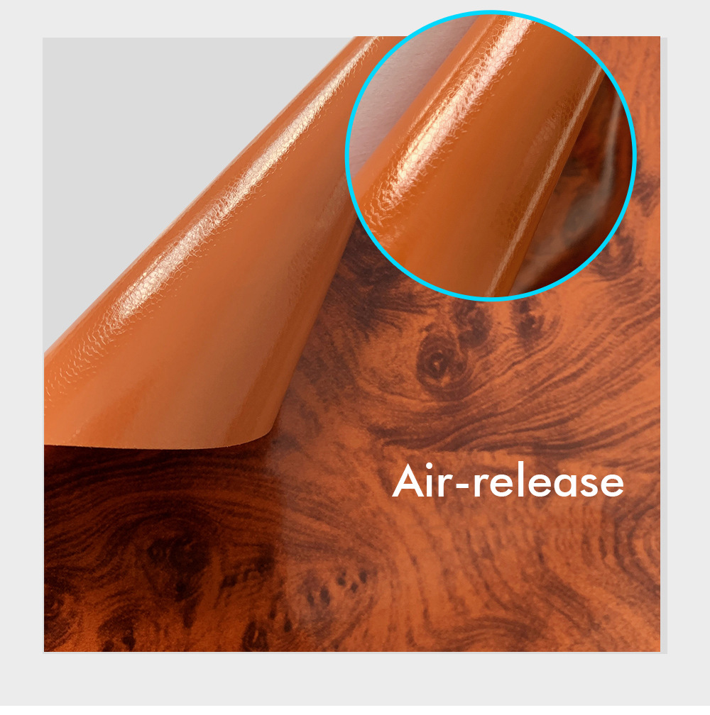 High-End Car Interior Color-Changing Film, Glossy Wood Grain and Sparrow Pattern Modification Sticker, Peach Wood Grain Central Control Renovation Sticker
