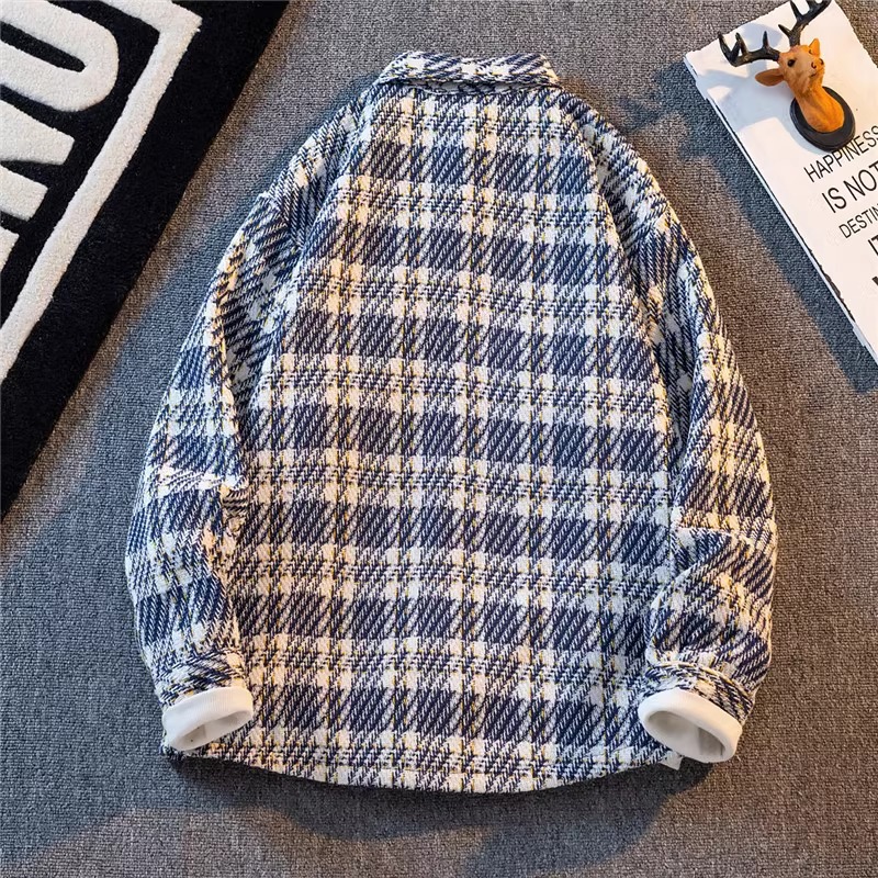 1 giacca casual versatile in stile retrò giapponese in lana scozzese da uomo, vestibilità ampia, design personalizzato #XXF016_voghion.com