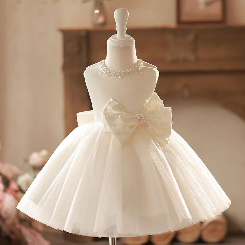 Children's 2026 New Princess Dress For Little Girls Birthday Flower Girl Host Piano Performance Outfit_voghion.com