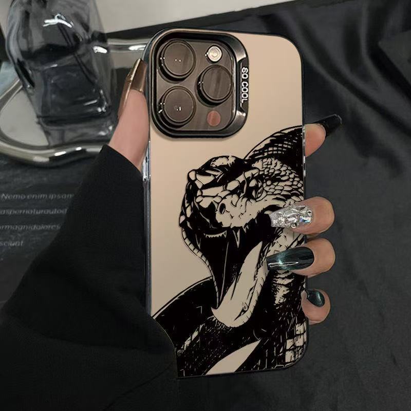 Nueva personalidad pitón para iPhone 16 funda para teléfono móvil Apple 15promax/14 creativo 13pro12 Europa y América