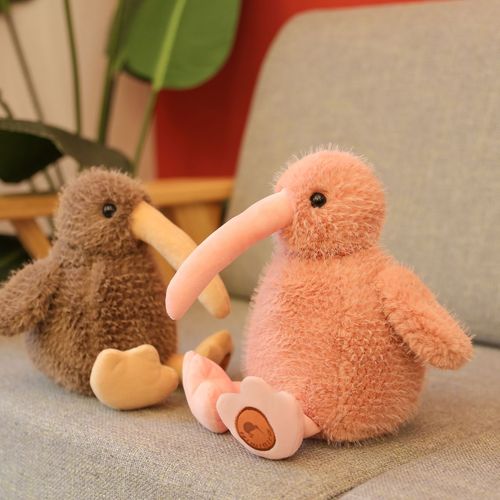 Simulated kiwi bird doll New Zealand's national bird kiwi plush toy fluffy cute bird fabric doll