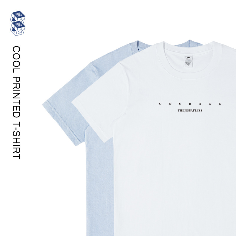 Ropa de hombre de Huiben | Camiseta de manga corta de algodón puro verano para hombre nuevo estilo suelto de alta gama camiseta de marca de moda rufián camisa de fondo